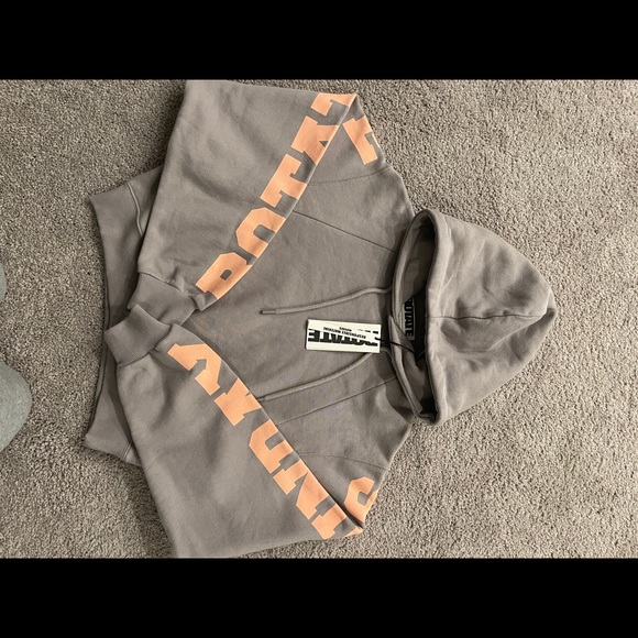 Rotate Sunday Cropped Grey Hoodie in size Medium - Picture 4 of 6